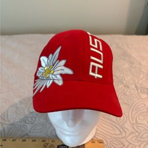 Austria Backstrap Cap With Embroidered Edelweiss
